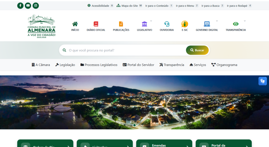 Site da Câmara Municipal de Almenara